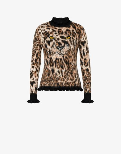 Pullover Aus Mohairmix Leopard Print - Boutique Moschino - Modalova