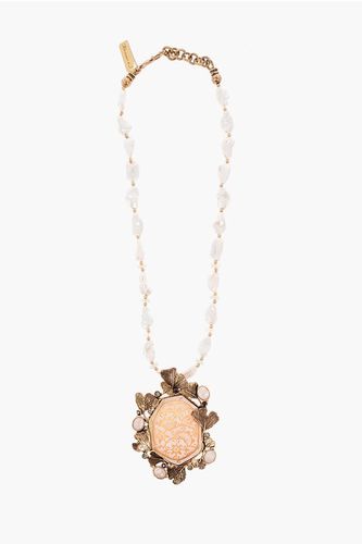 Cameo Necklace with Gemstones Größe Unica - Alcozer & J - Modalova