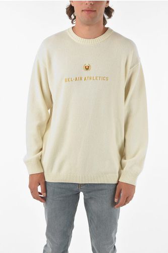 Crew Neck Embroidered Logo ACADEMY Wool Blend Sweater Größe L - Bel Air Athletics - Modalova