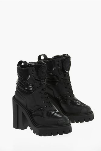 Padded Leather Nylon HIGH TREKKING Booties with Statement So Größe 39 - Dolce & Gabbana - Modalova