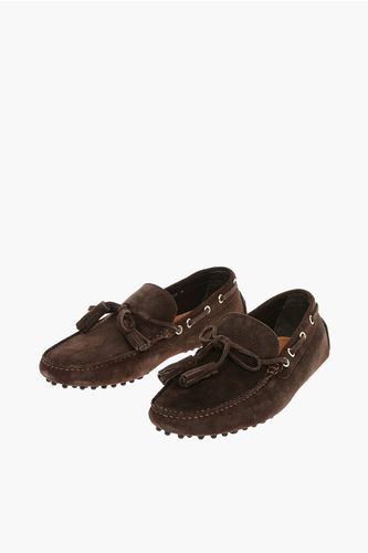 Suede Leather Boat Shoes With Tassels Größe 5 - Corneliani - Modalova