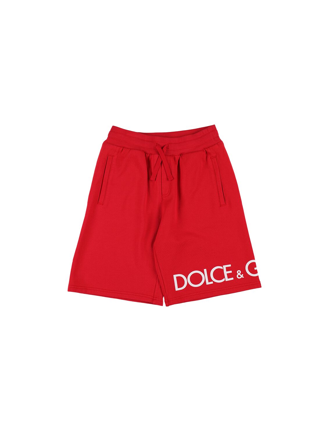 Shorts Aus Baumwolljersey Mit Logo - DOLCE & GABBANA - Modalova