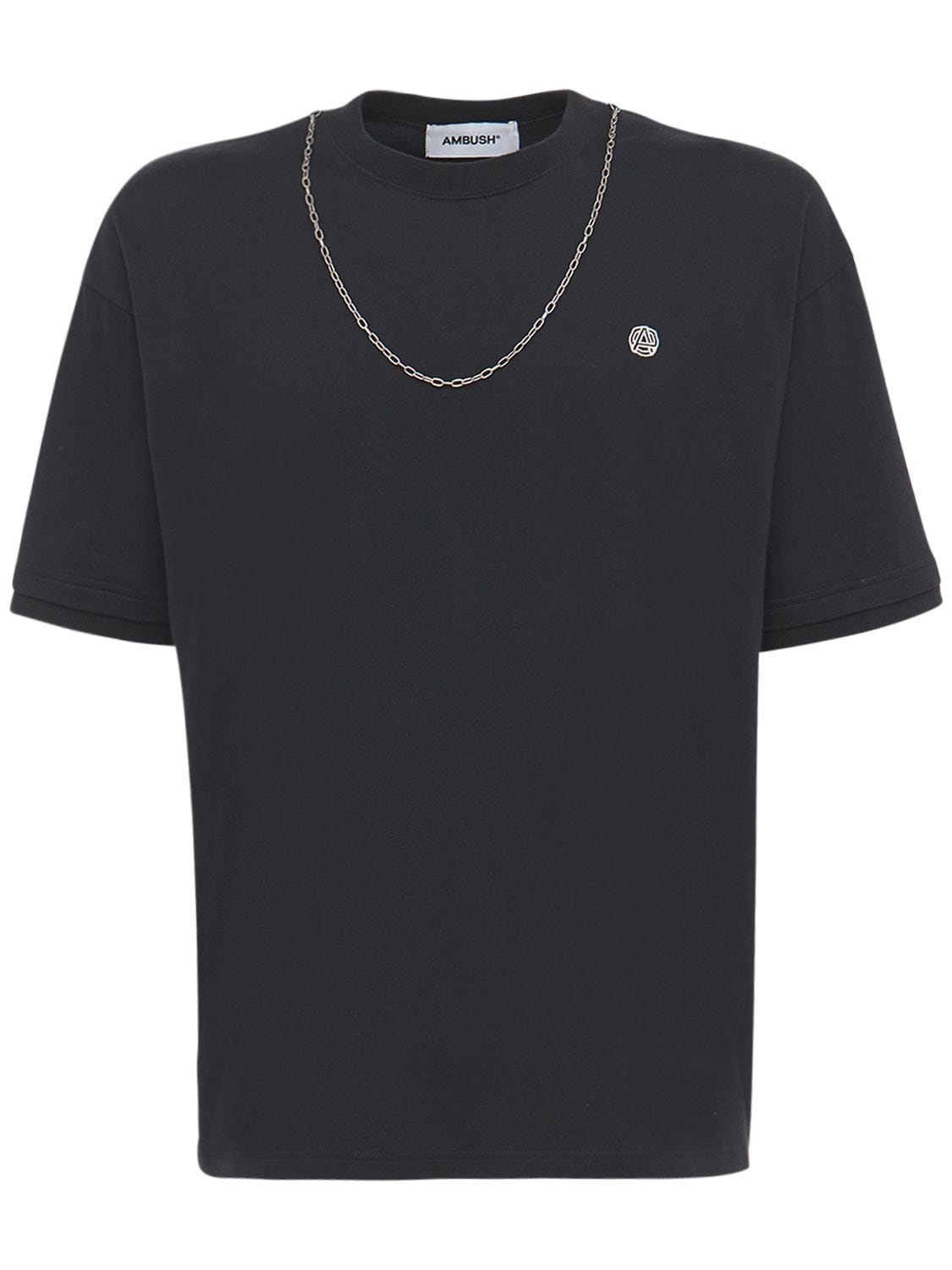 Logo Cotton Jersey T-shirt W/chain - AMBUSH - Modalova