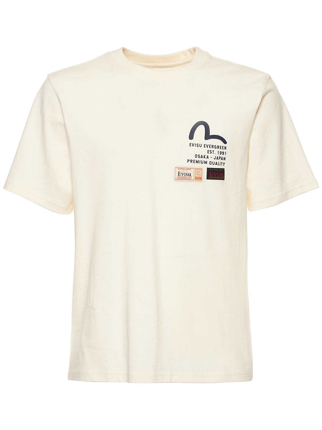 T-shirt Aus Baumwolle Mit Dekonstruktion „kamon“ - EVISU - Modalova