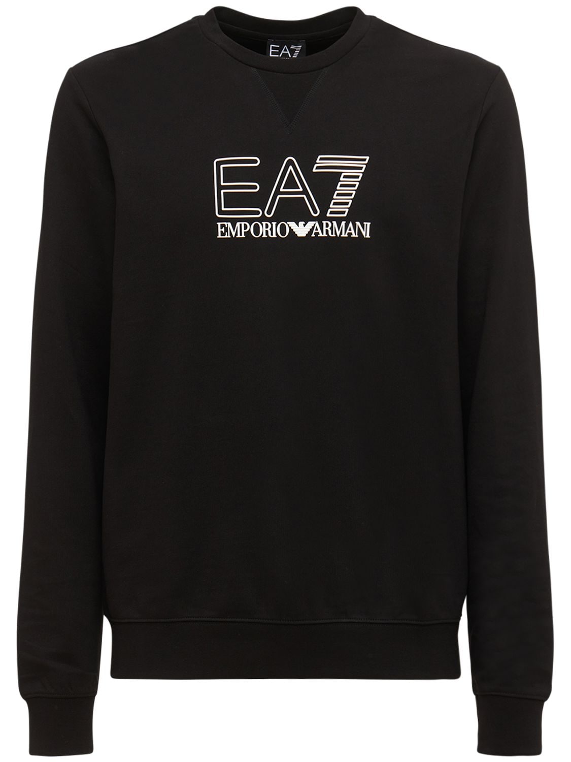 Sweatshirt Aus Baumwolle Mit Logo „visibility“ - EA7 EMPORIO ARMANI - Modalova