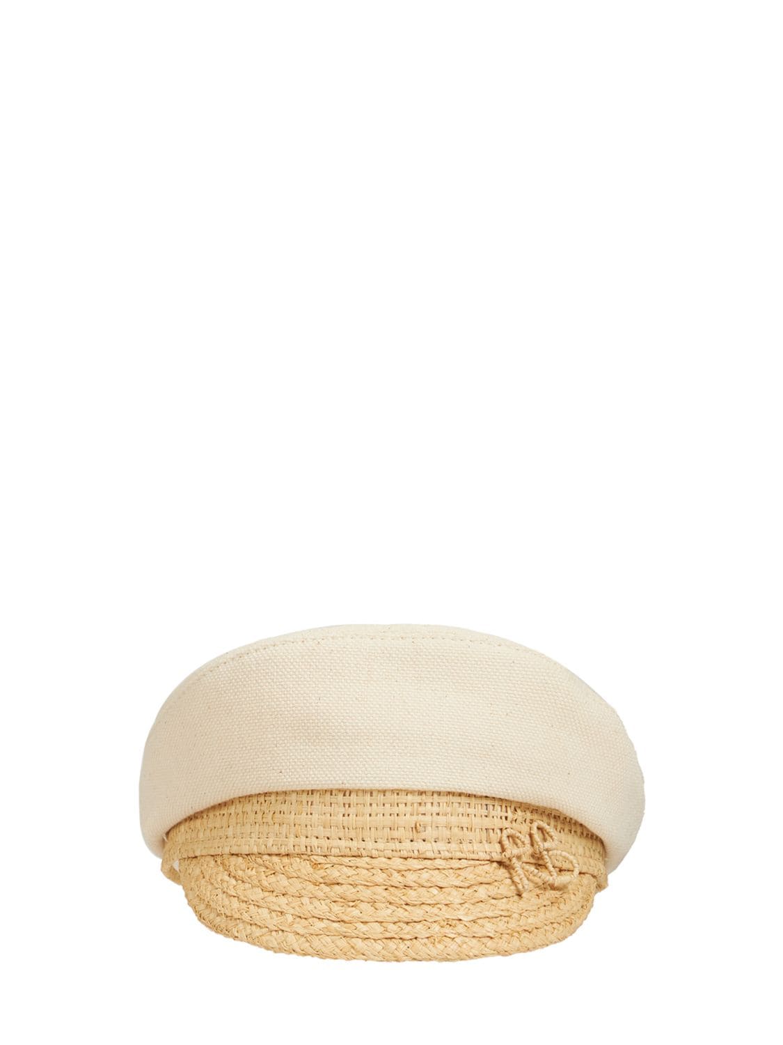 Bretonische Mütze Aus Stroh Und Baumwolle Mit Logo - RUSLAN BAGINSKIY - Modalova