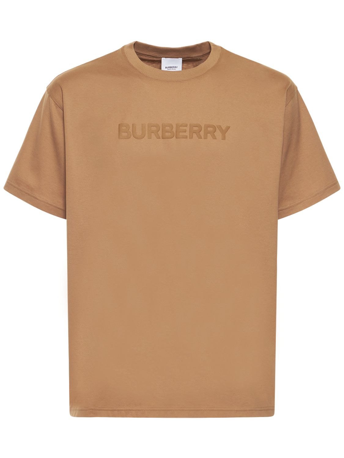 T-shirt Aus Baumwolljersey Mit Logo „harriston“ - BURBERRY - Modalova