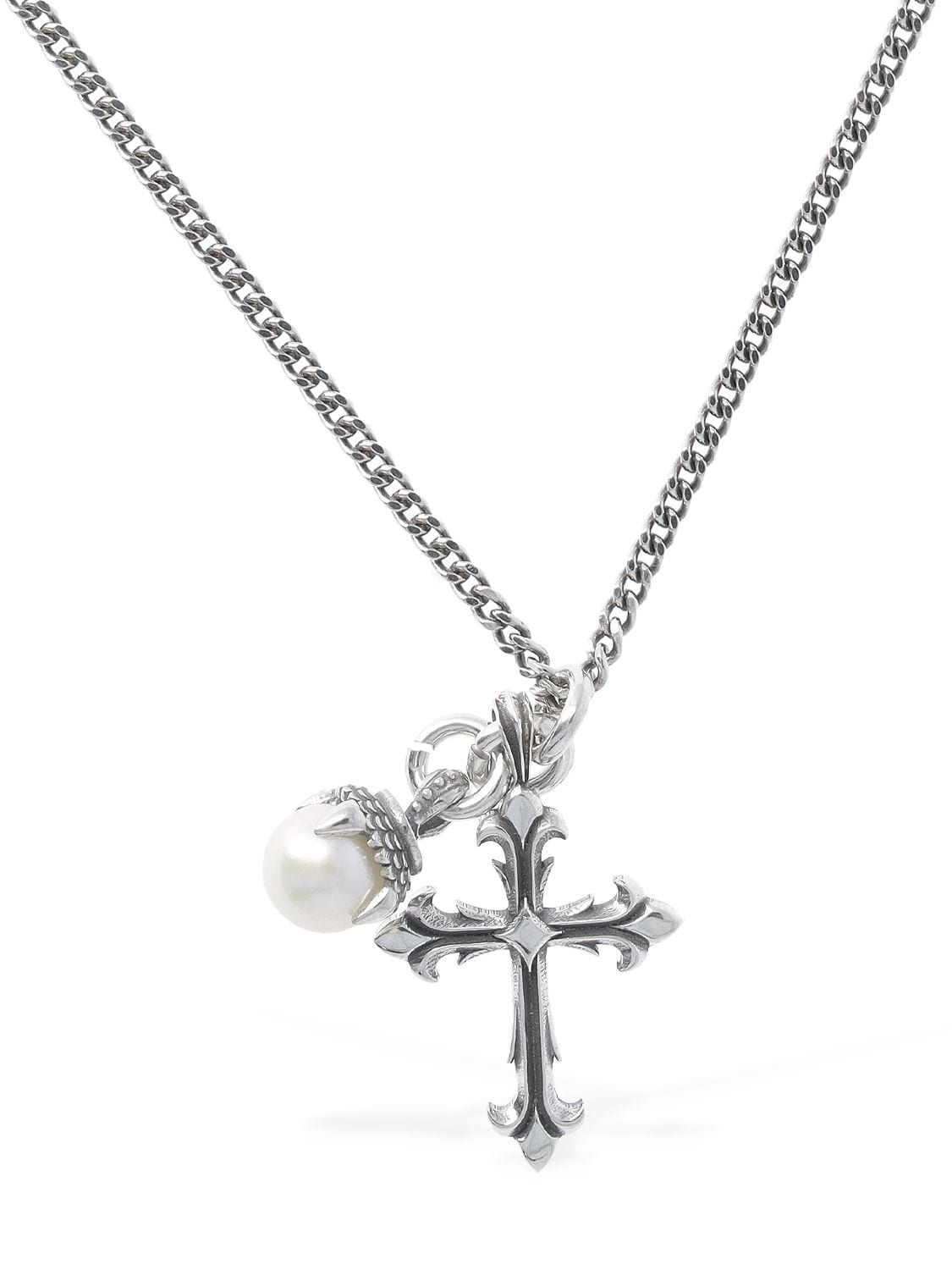 Halskette Mit Kreuz Und Perle - EMANUELE BICOCCHI - Modalova