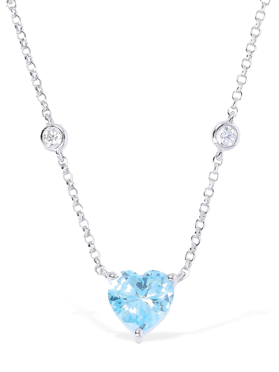 Verstellbare Halskette Mit Blauem Kristallherz - APM MONACO - Modalova