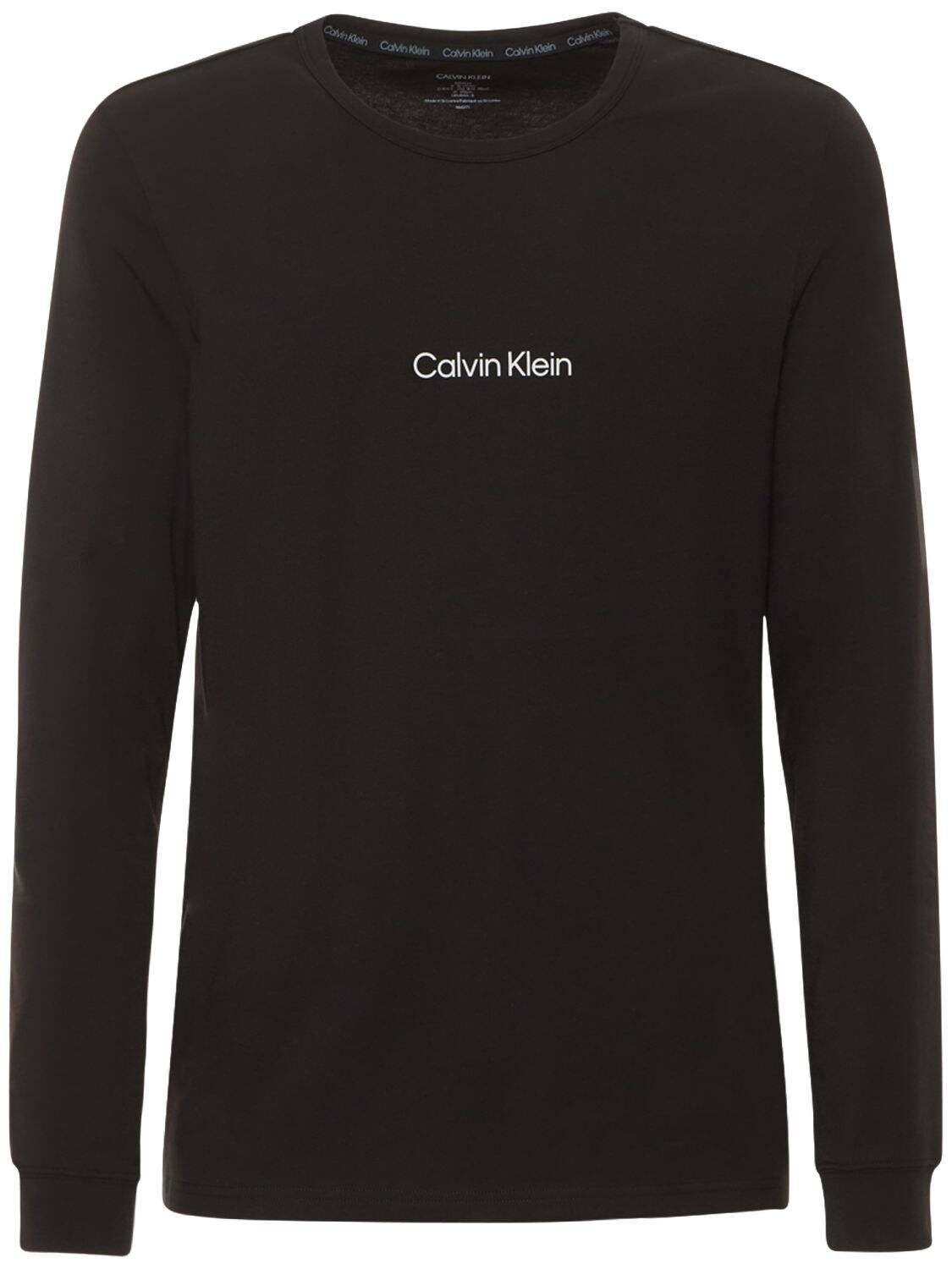 Langärmeliges T-shirt Aus Baumwollmix Mit Logo - CALVIN KLEIN UNDERWEAR - Modalova
