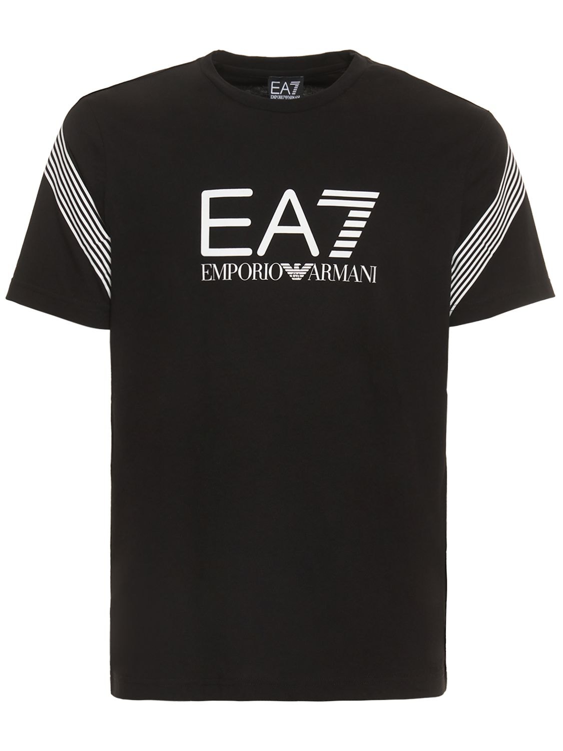 T-shirt Aus Baumwolljersey - EA7 EMPORIO ARMANI - Modalova