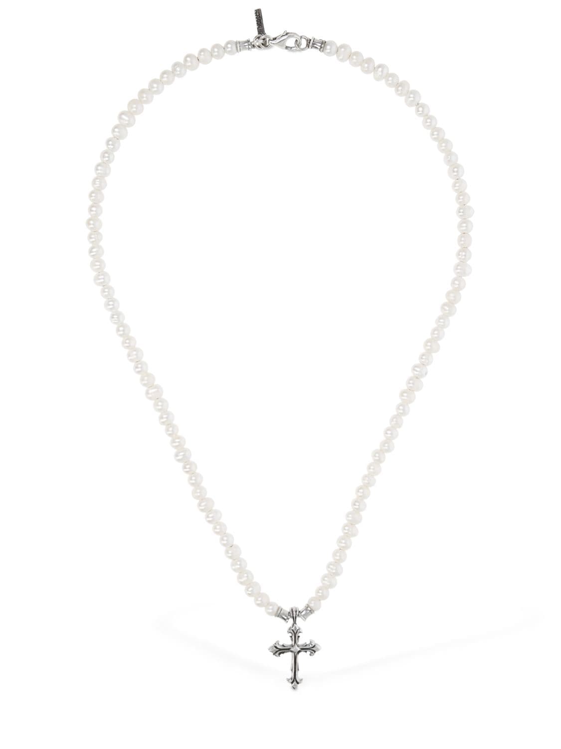 Perlenkette Mit Kreuzanhänger - EMANUELE BICOCCHI - Modalova
