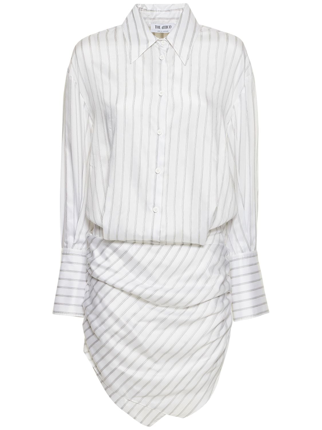 Hatty Striped Shirt Style Mini Dress - THE ATTICO - Modalova