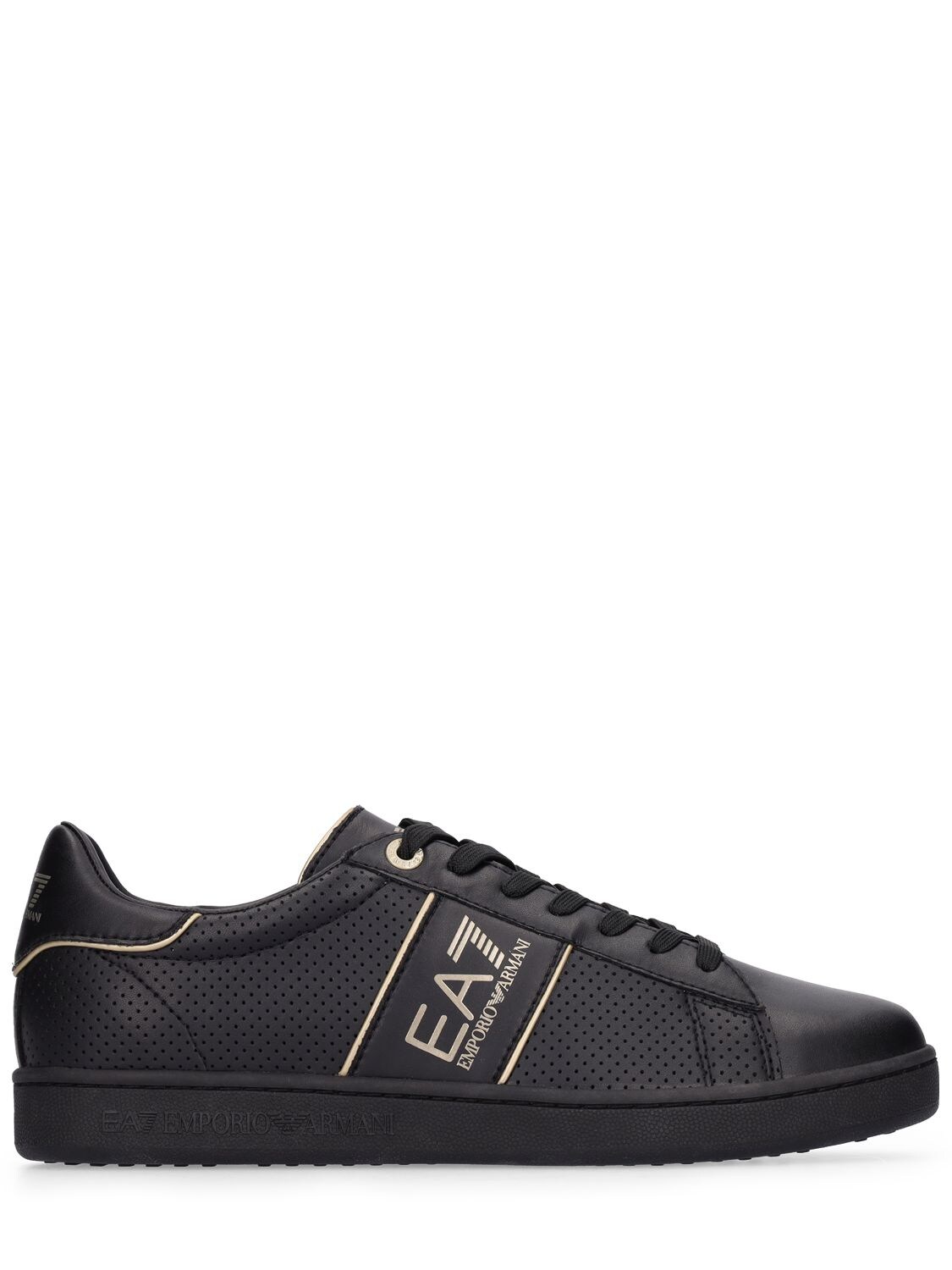 Classic Logo Leather Sneakers - EA7 EMPORIO ARMANI - Modalova