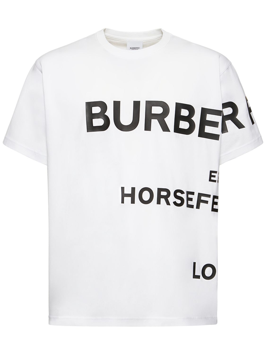T-shirt Aus Baumwolle Mit Logo „harlford“ - BURBERRY - Modalova