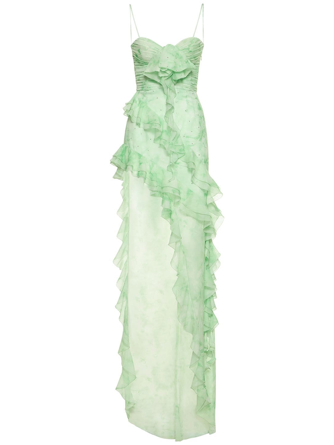 Embellished Printed Silk Georgette Dress - ALESSANDRA RICH - Modalova