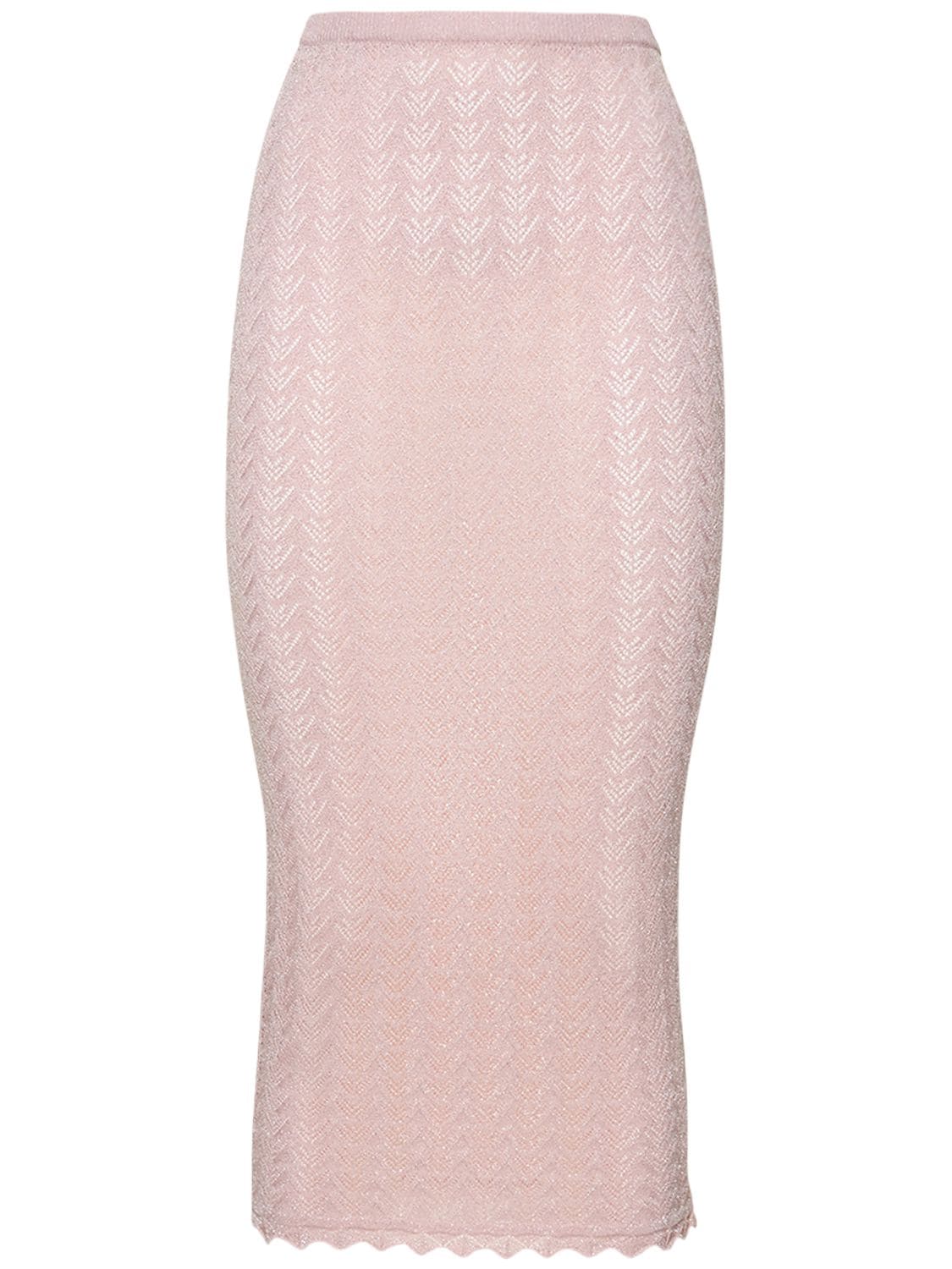 Lace Knit Midi Skirt W/ Lurex - ALESSANDRA RICH - Modalova