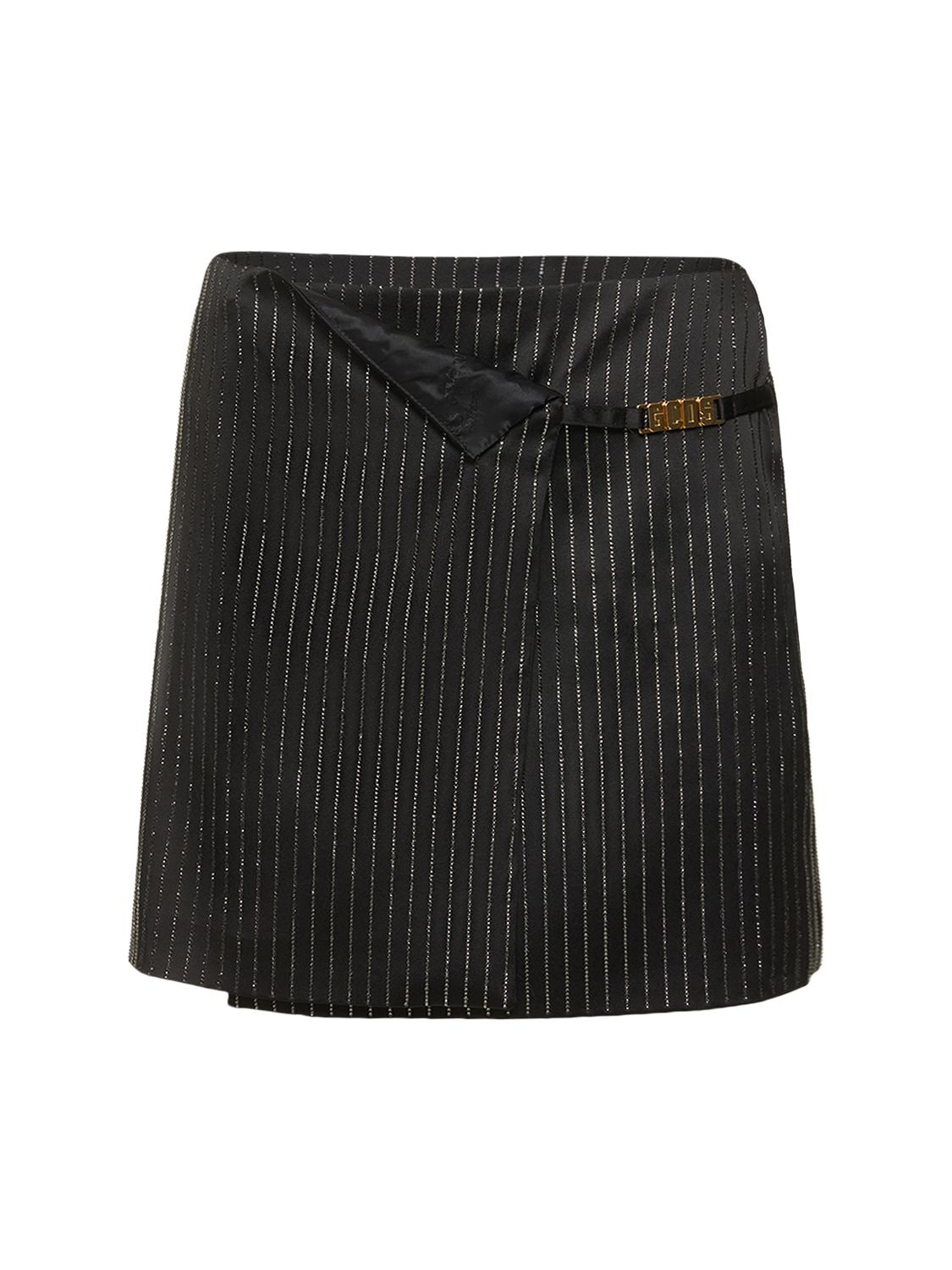 Logo Clasp Pinstripe Mini Skirt - GCDS - Modalova