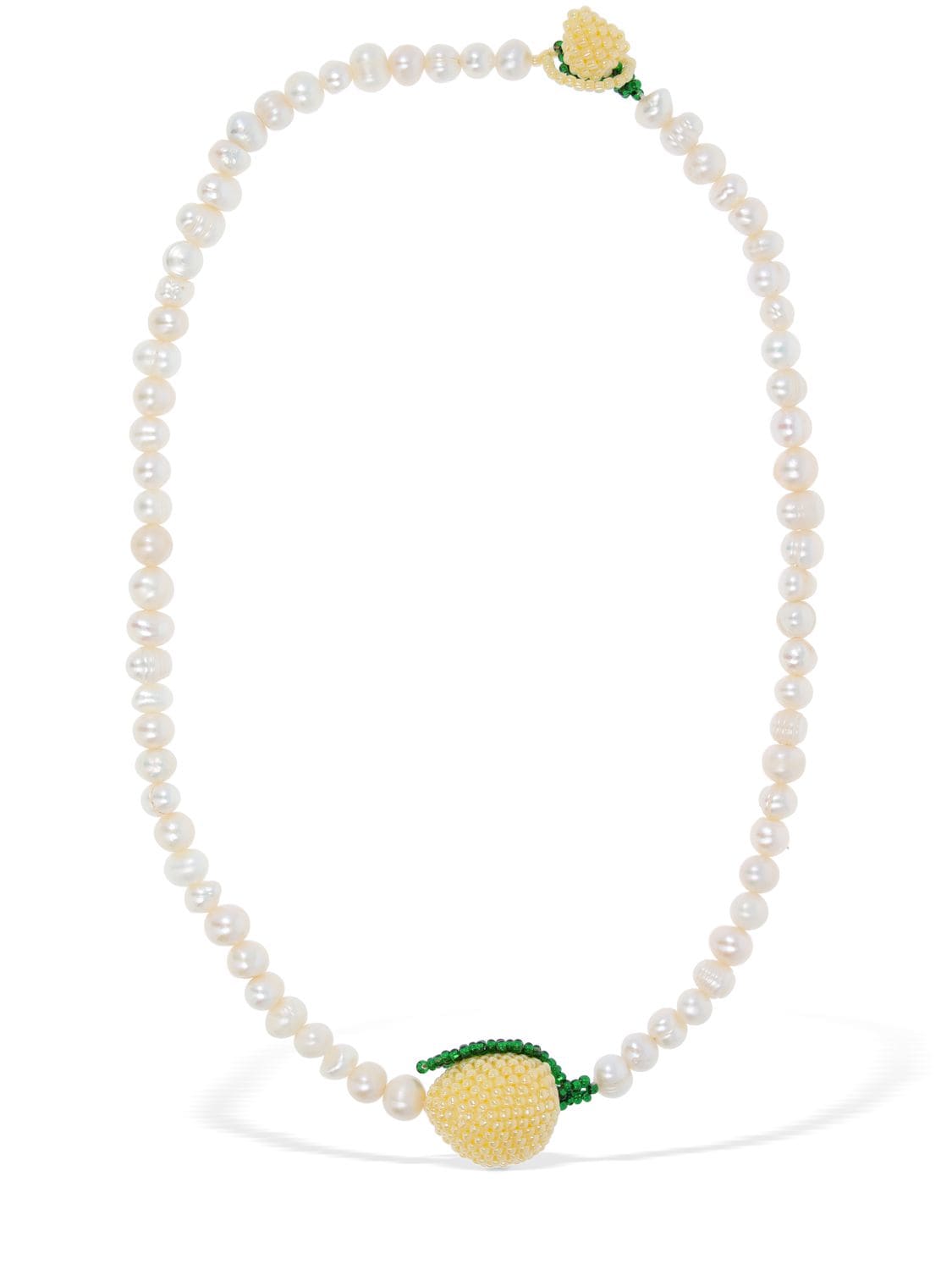 Lemon Pearl Collar Necklace - PURA UTZ - Modalova