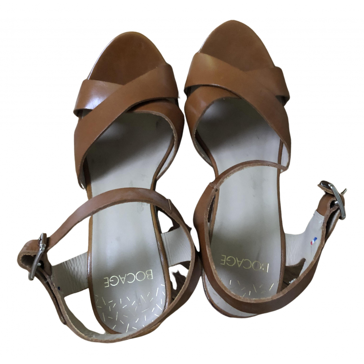 Bocage Leather sandals - BOCAGE - Modalova
