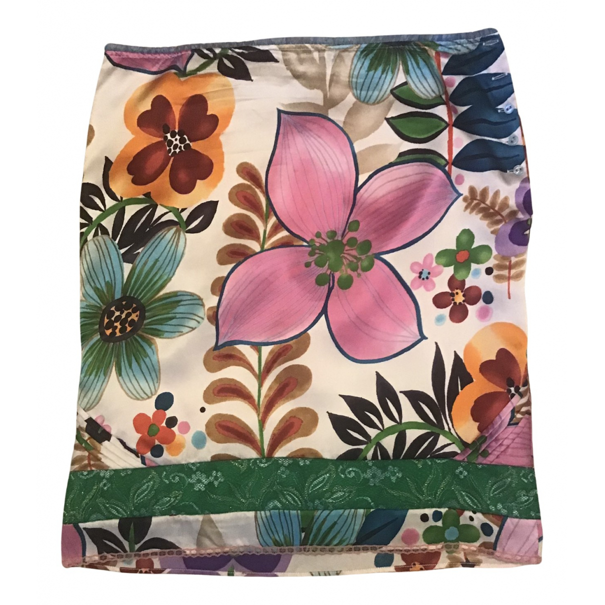 Silk mid-length skirt - Custo Barcelona - Modalova