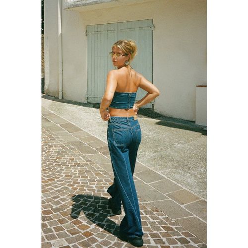 Gerade Jeans mit tiefer Taille - Blue - Chloé Monchamp x NA-KD - Modalova