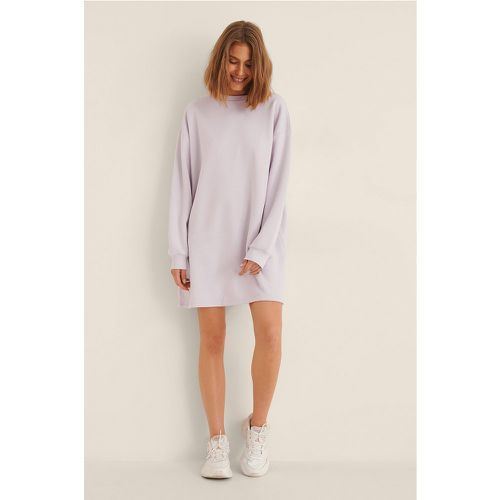 Organic Übergroßes Sweatshirt-Kleid - Purple - NA-KD Basic - Modalova