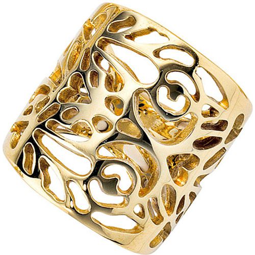 Damen Ring breit 585 Gold Gelbgold Goldring - SIGO - Modalova