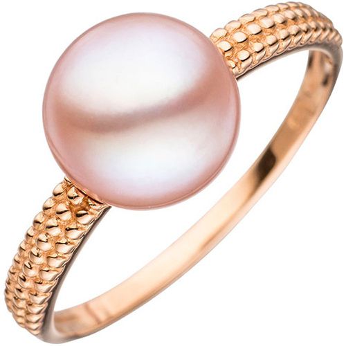 Damen Ring 585 Gold Rotgold 1 rosa Süßwasser Perle Goldring Perlenring - SIGO - Modalova
