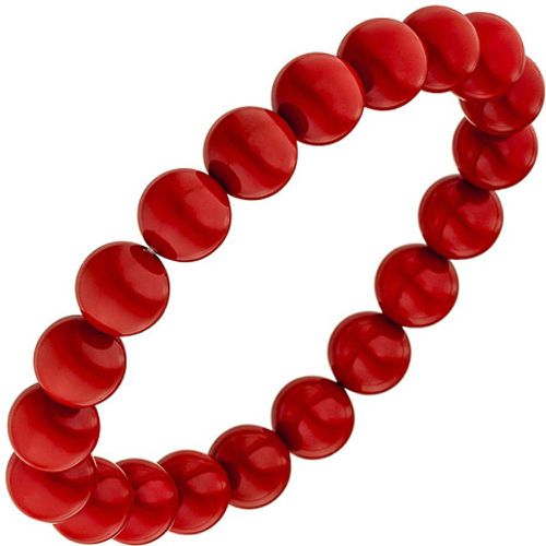 Armband Muschelkern Perlen rot 19 cm Perlenarmband elastisch - SIGO - Modalova