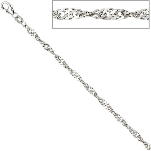 Singapurkette 925 Silber 2,9 mm 45 cm Halskette Kette Silberkette Karabiner - SIGO - Modalova