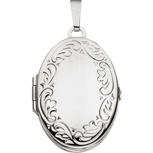 Medaillon oval 925 Sterling Silber rhodiniert Anhänger zum Öffnen - SIGO - Modalova