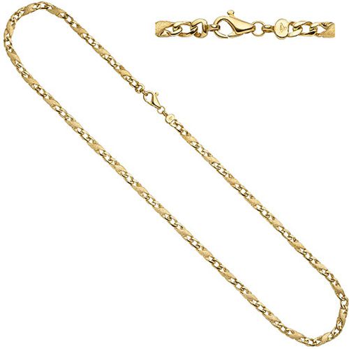 Halskette Kette 585 Gold Gelbgold teil matt 50 cm Goldkette Karabiner - SIGO - Modalova