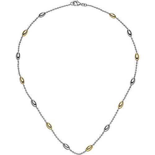 Collier Halskette 925 Sterling Silber bicolor vergoldet 45 cm Kette Silberkette - SIGO - Modalova