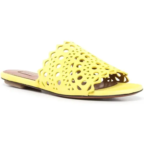Flat Sandals , Damen, Größe: 36 EU - Alaïa - Modalova