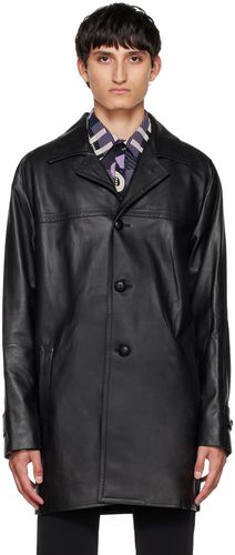 SSENSE Exclusive Buttoned Leather Jacket - Anna Sui - Modalova