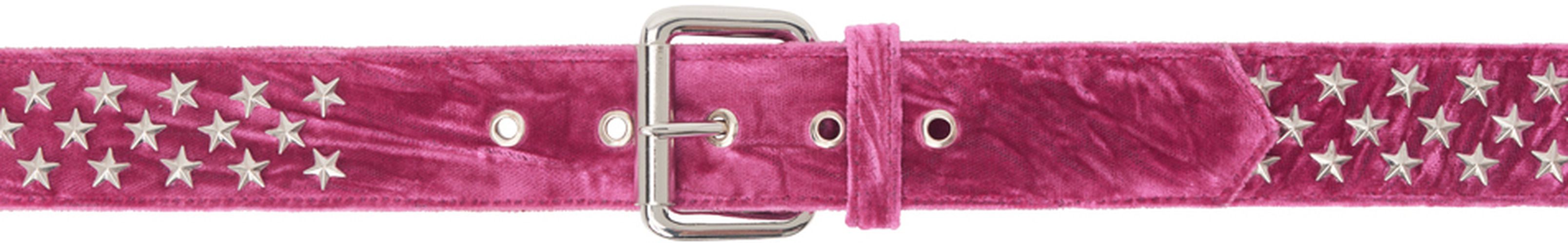 Pink Star Studded Belt - Collina Strada - Modalova