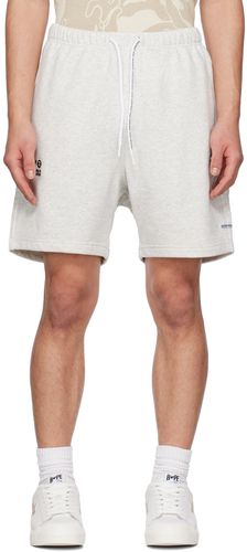 Gray Embroidered Shorts - AAPE by A Bathing Ape - Modalova