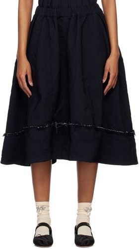 Navy Drawstring Midi Skirt - Comme des Garçons Comme des Garçons - Modalova