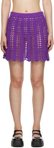 Anna Sui Purple Scalloped Miniskirt - Anna Sui - Modalova