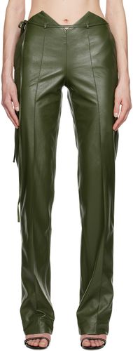 Green Montiva Faux-Leather Trousers - Aya Muse - Modalova