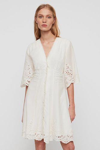 Una Broderie Dress Chalk White - AllSaints - Modalova