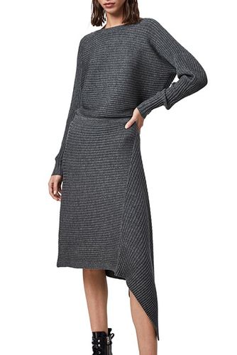 Eva Metal Dress Charcoal Grey - AllSaints - Modalova