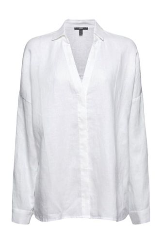 Linen: Oversized Shirt Blouse White - ESPRIT - Modalova